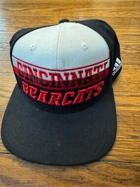 Adidas Cincinnati Bearcats Black, White & Red Snapback Hat